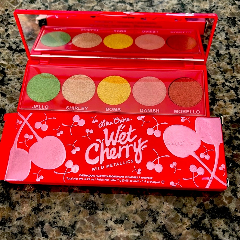 NIB Lime Crime Wet Cherry Wild Metallics Eyeshadow Pallet